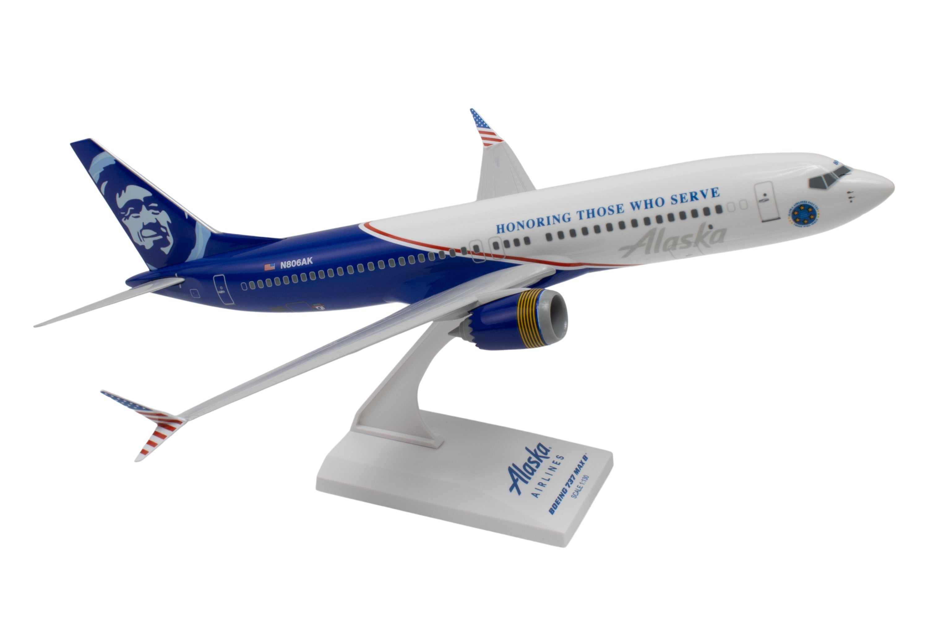 SKYMARKS ALASKA 737MAX8 1/130 VETERANS
