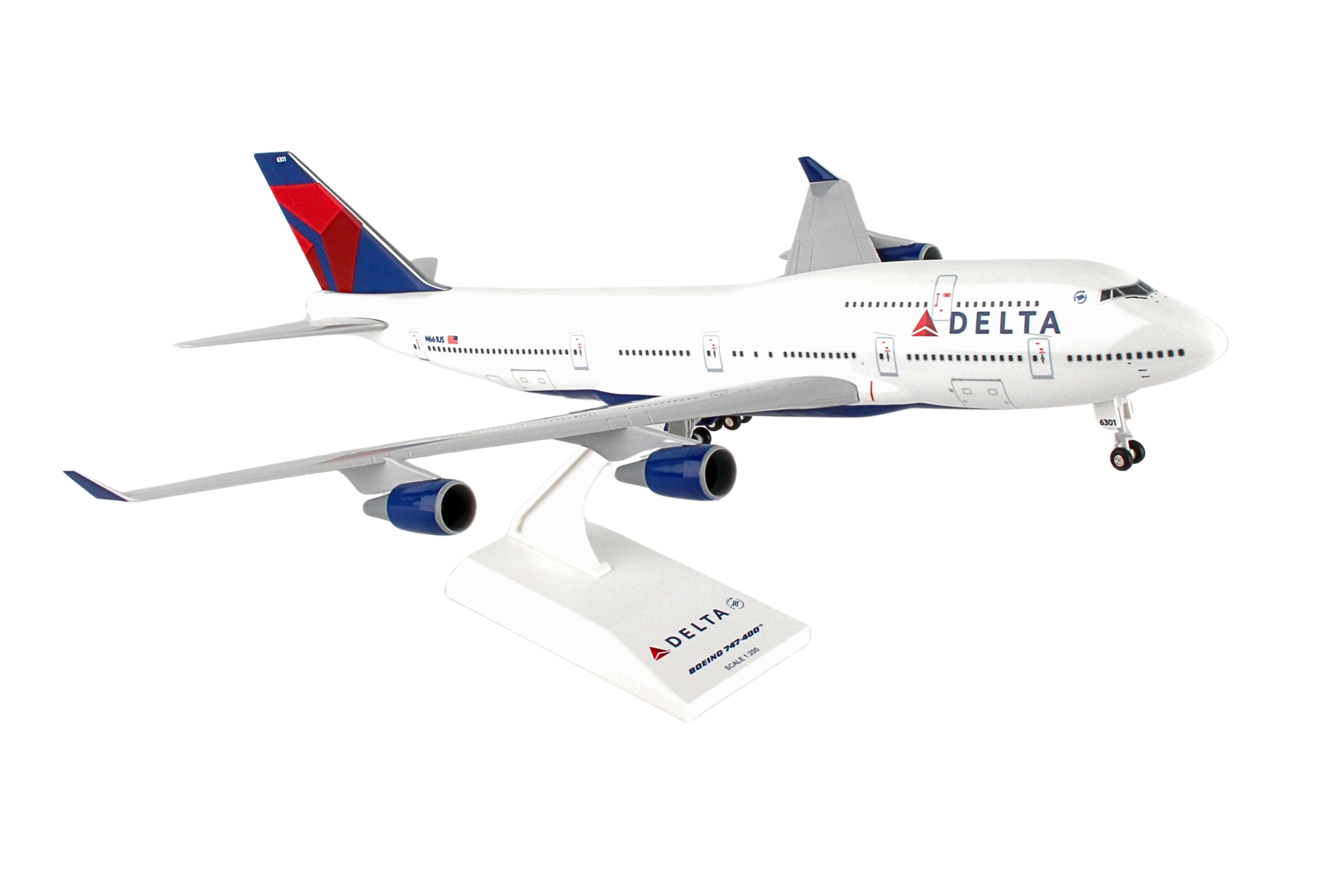 SKYMARKS DELTA 747-400 1/200 W/GEAR REG#N661US