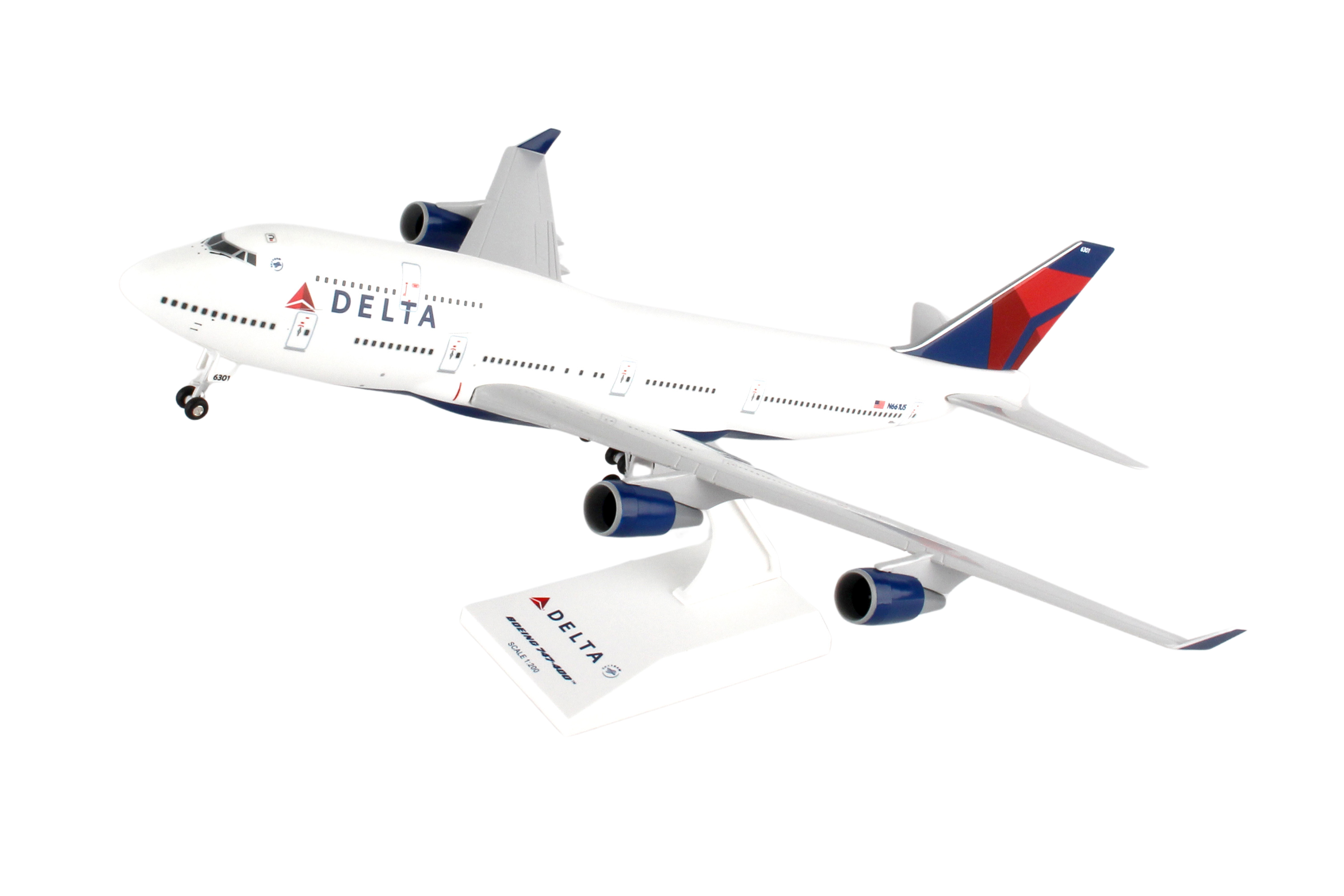 SKYMARKS DELTA 747-400 1/200 W/GEAR REG#N661US