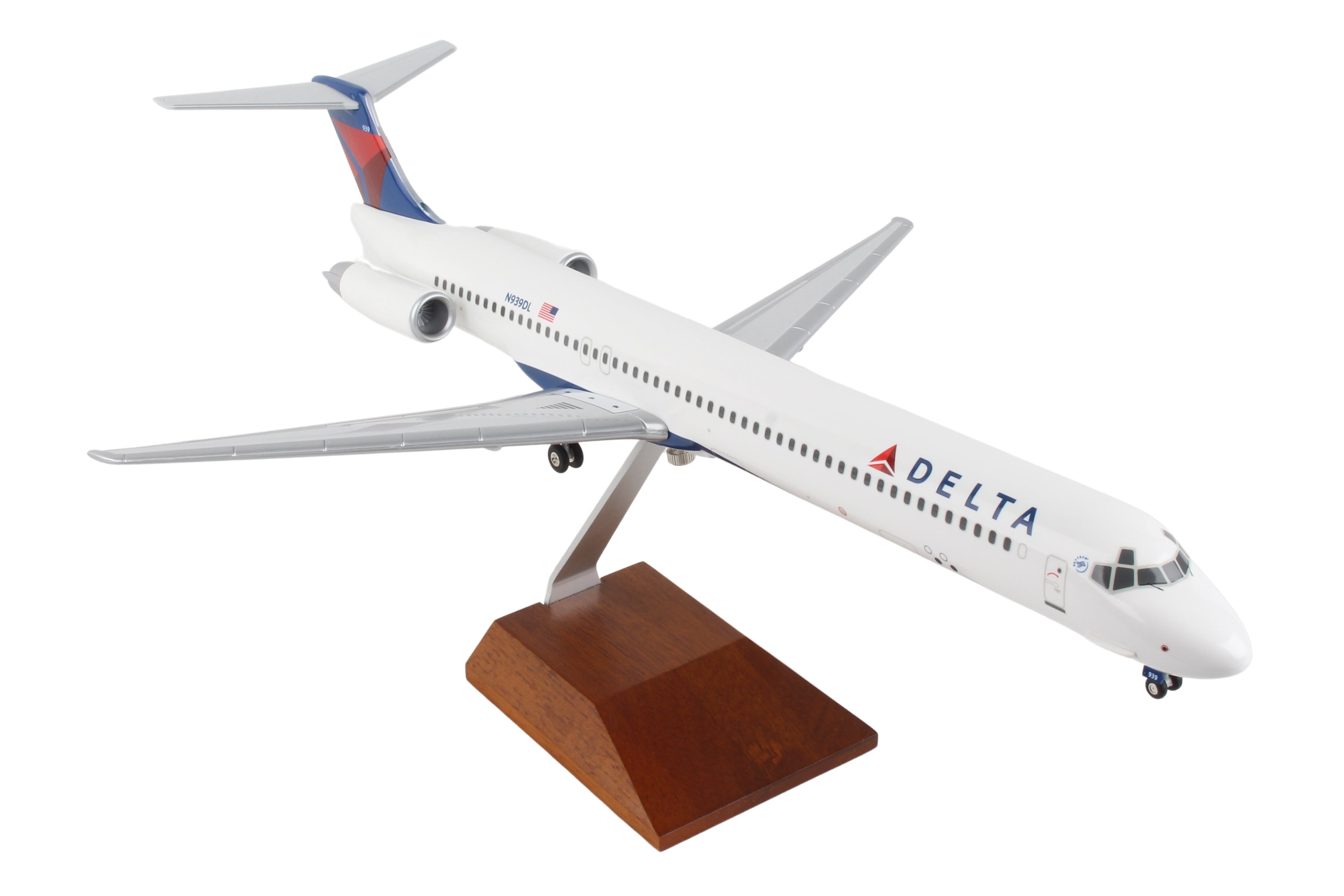SKYMARKS DELTA MD-80 1/100 2007 LIVERY W/WOOD STAND & GEAR