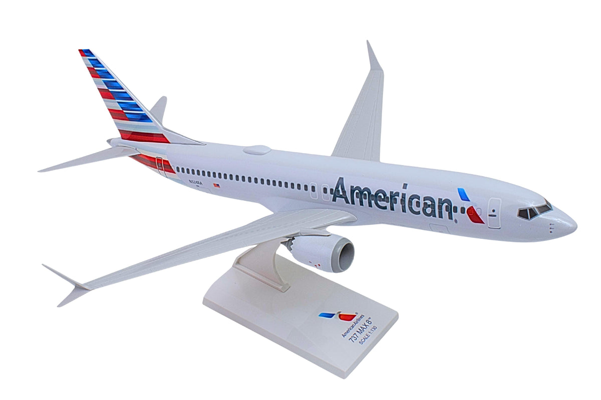 SKYMARKS AMERICAN 737MAX8 1/130 W/WIFI DOME The Airplane Shop.