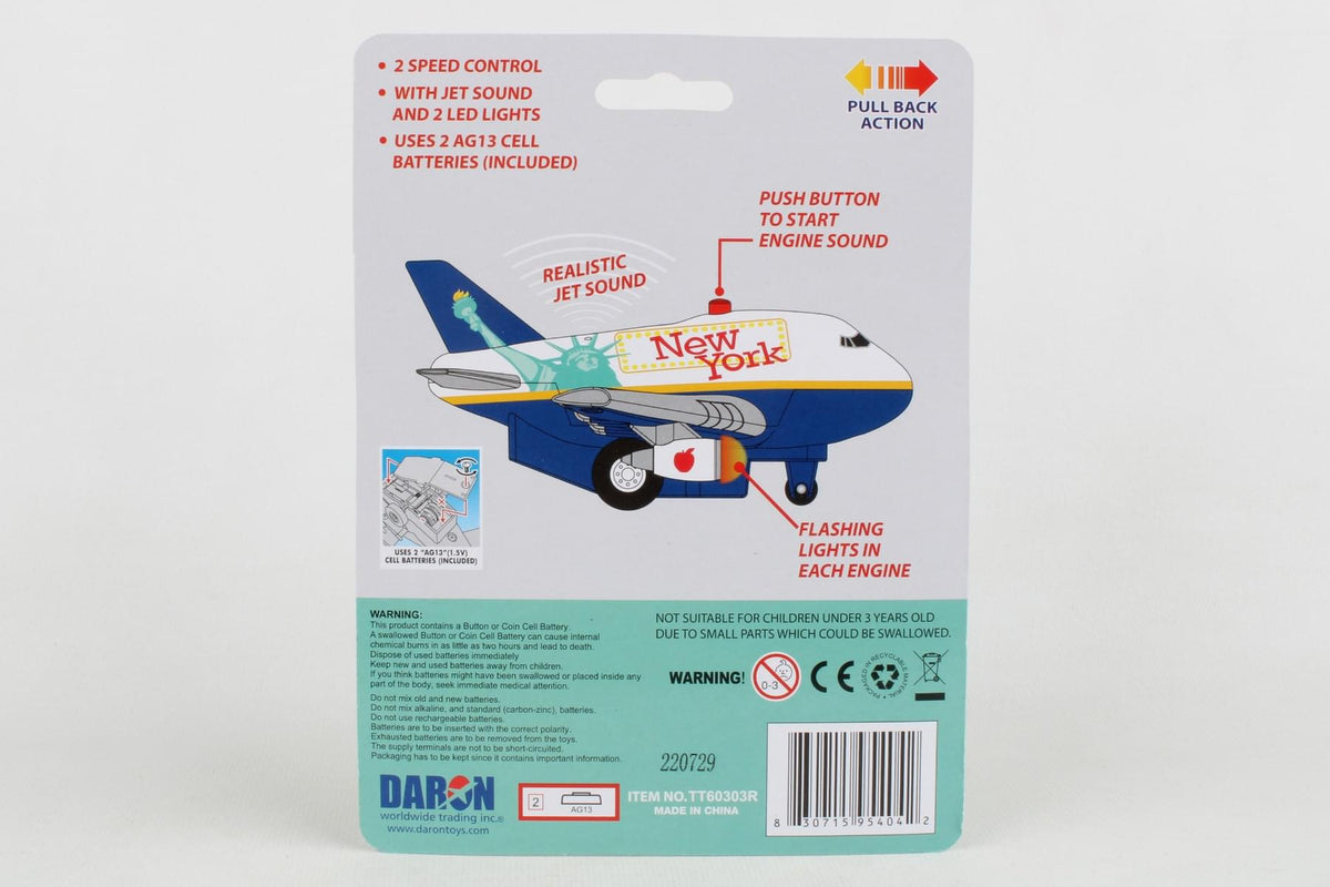 NEW YORK PULLBACK W/LIGHT & SOUND (**) The Airplane Shop.