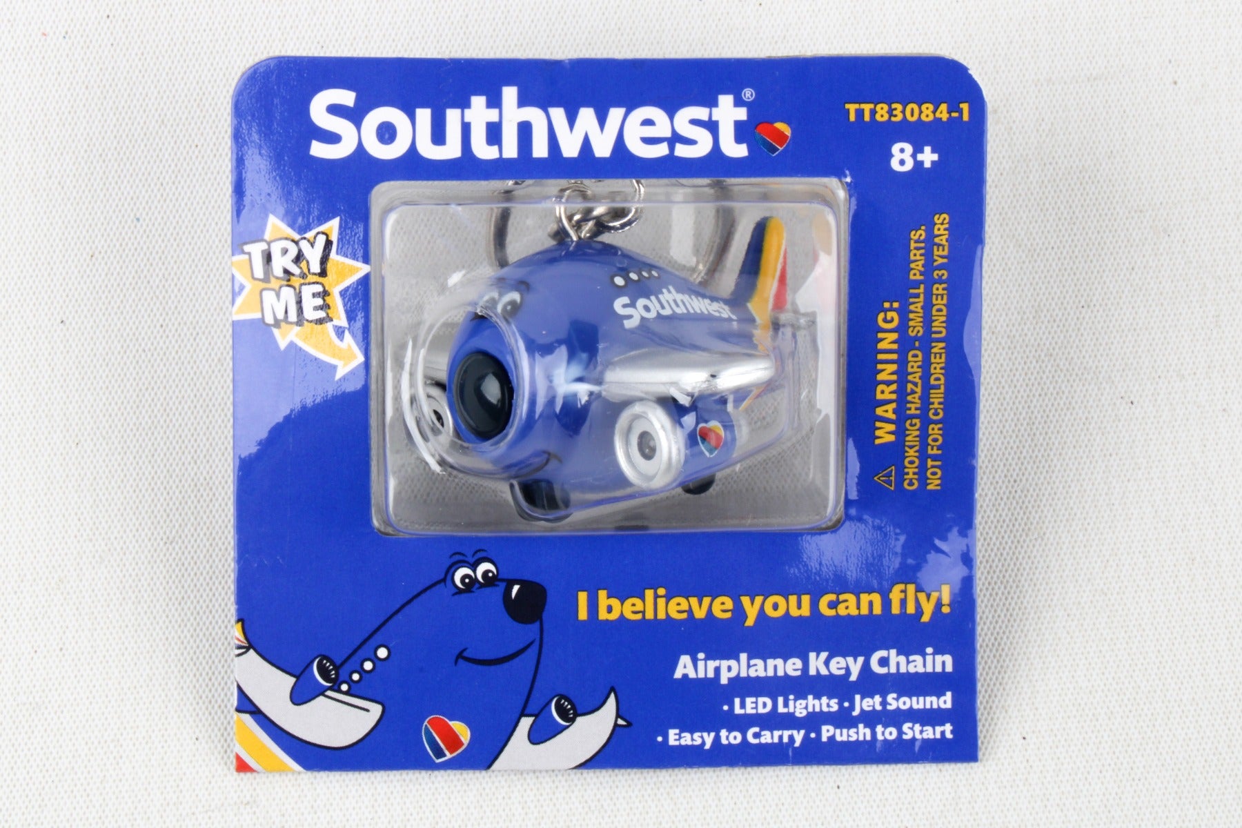 SOUTHWEST AIRPLANE KEYCHAIN W/LIGHT & SOUND