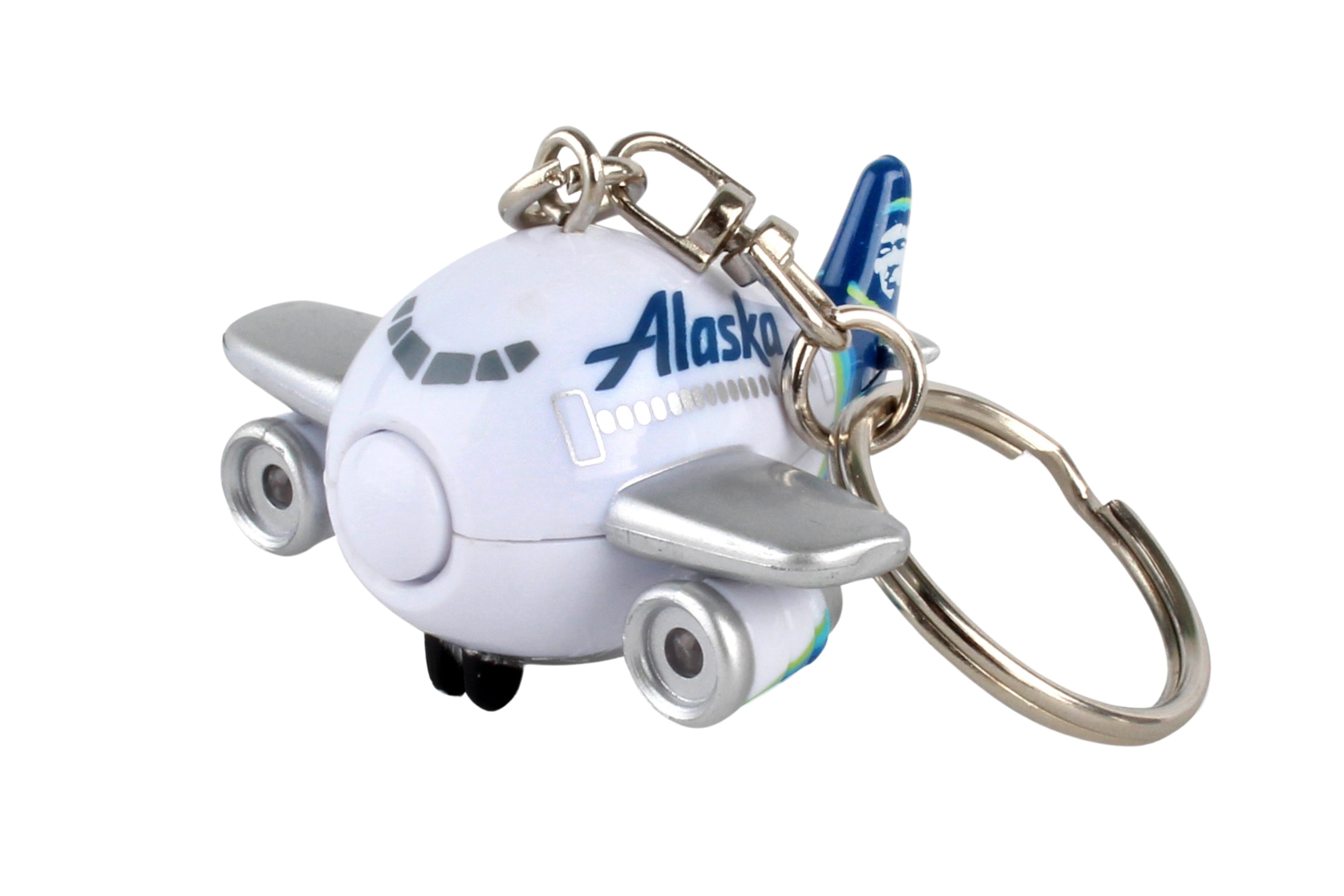 ALASKA AIRLINE KEYCHAIN W/LIGHT & SOUND NEW LIVERY
