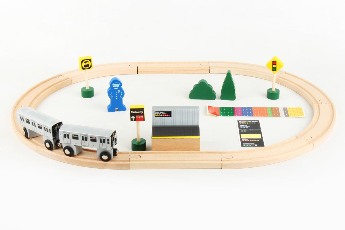 MTA WOODEN TRAIN SET The Airplane Shop.