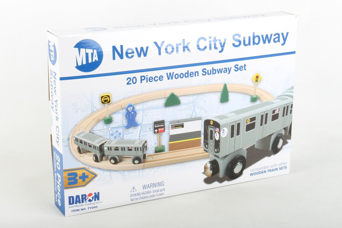 MTA WOODEN TRAIN SET The Airplane Shop.