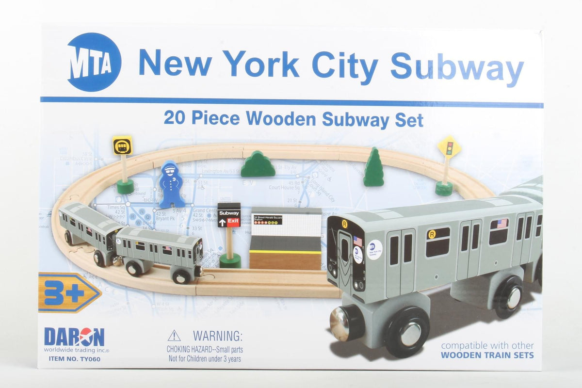 MTA WOODEN TRAIN SET The Airplane Shop.