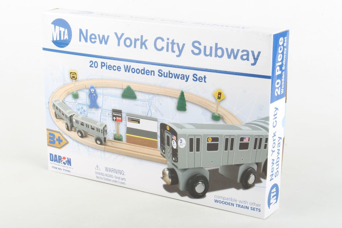 MTA WOODEN TRAIN SET The Airplane Shop.