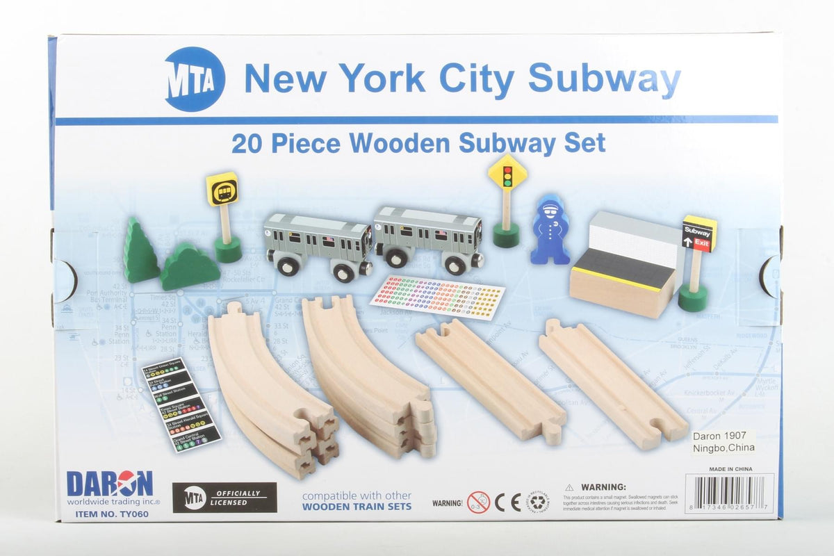 MTA WOODEN TRAIN SET The Airplane Shop.