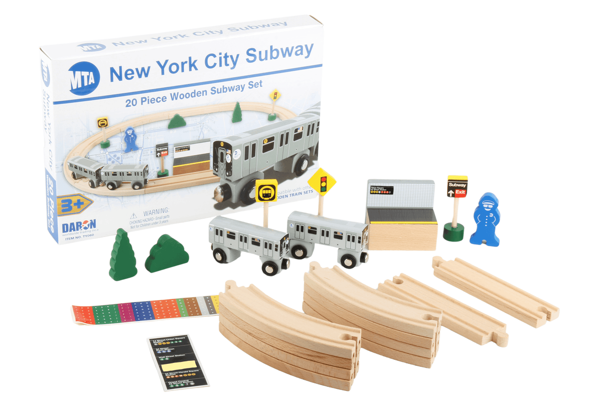 MTA WOODEN TRAIN SET The Airplane Shop.