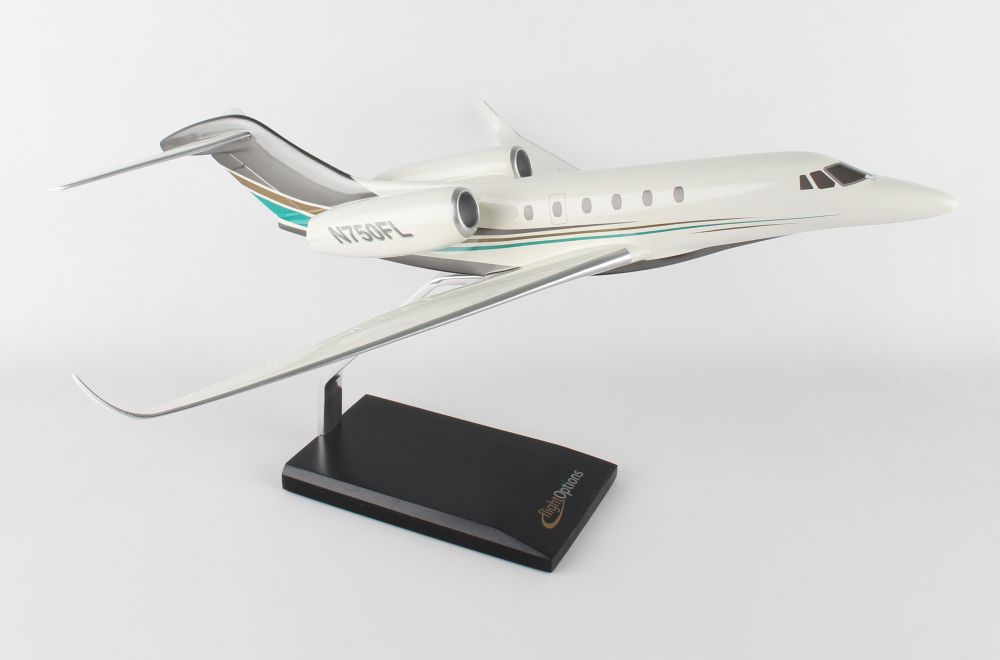 Cessna Citation X business and corporate jet aircraft hand carved and painted mahogany wood airplane aviation desktop display model