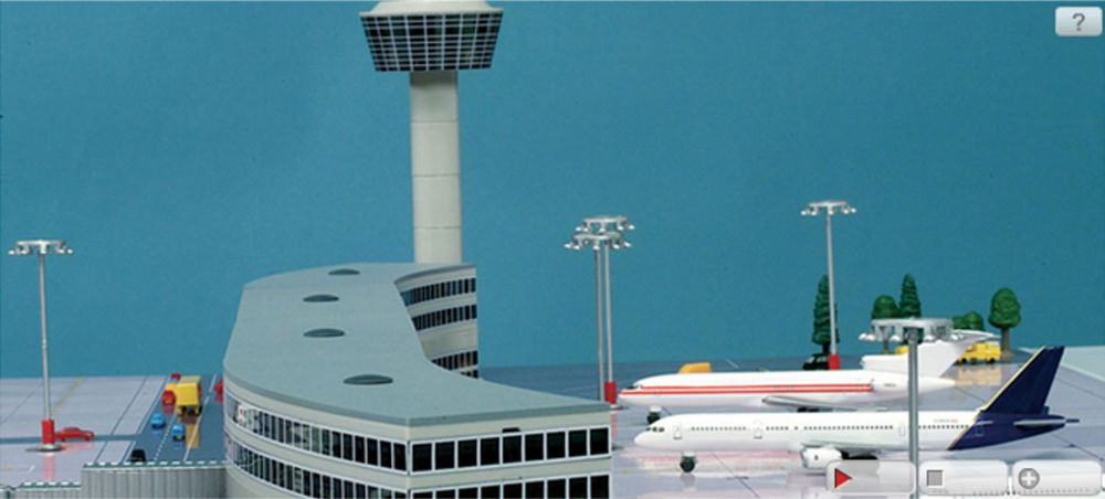 3 lámina Para Herpa Wings 1:500 cargo terminal Model Airport 1:500 63.00x29.70 cm 
