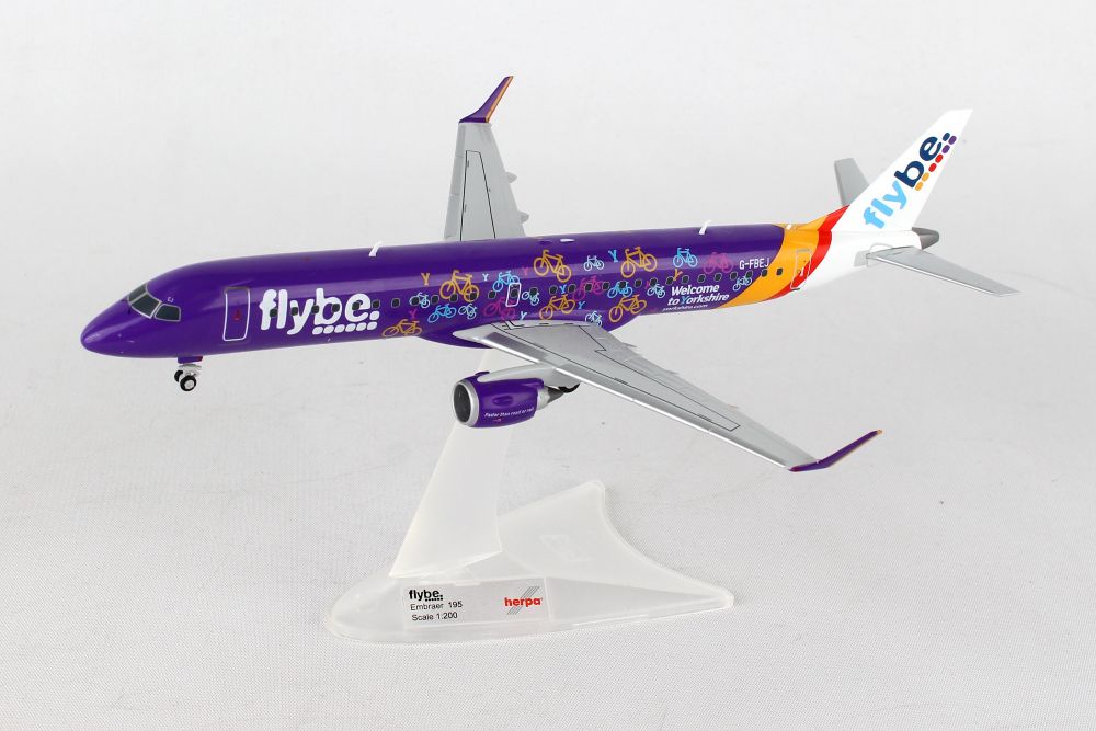 He558297 Herpa Wings Flybe Erj195 Welcome to Yorkshire G-fbej Model Airplane for sale online 