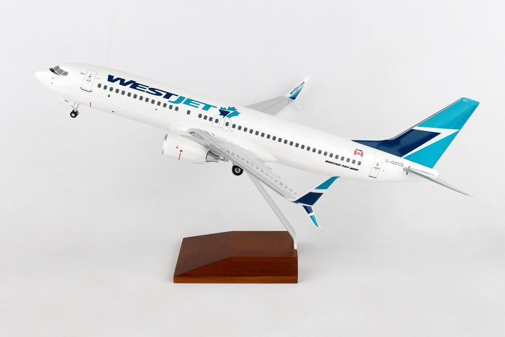 Westjet Boeing 737-800 C-FLBV Desk Top Display Model 1/100 Aircraft ES Airplane 